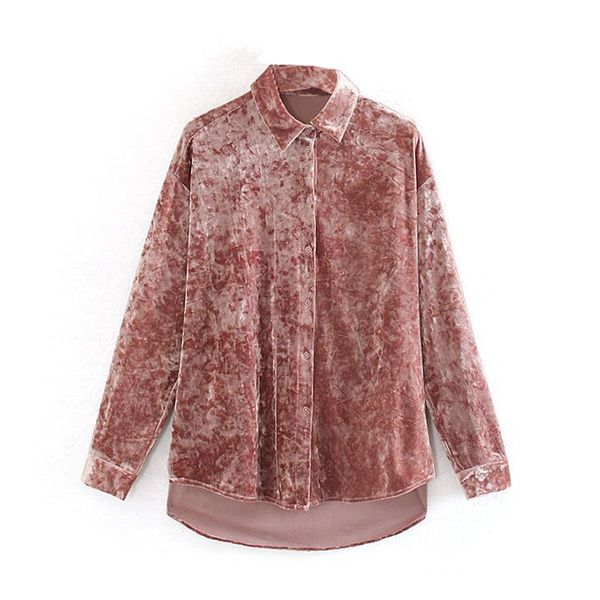 fashion velvet fabric pink blouse women autumn long sleeve irregular casual loose shirt female turn down collar lady office, White
fashion velvet fabric pink blouse women autumn long sleeve irregular casual loose shirt female turn down collar lady office, White