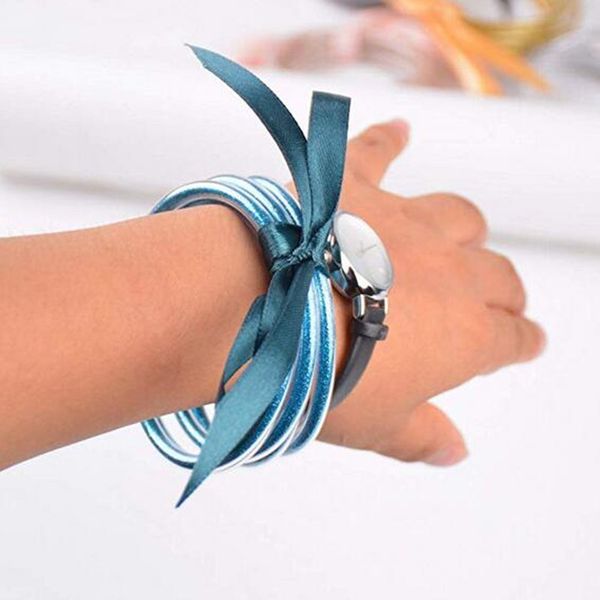 fashion flash-filled bracelet glitter jelly bracelets glitter filled silicone round bangle christmas halloween party bangles, Black
fashion flash-filled bracelet glitter jelly bracelets glitter filled silicone round bangle christmas halloween party bangles, Black