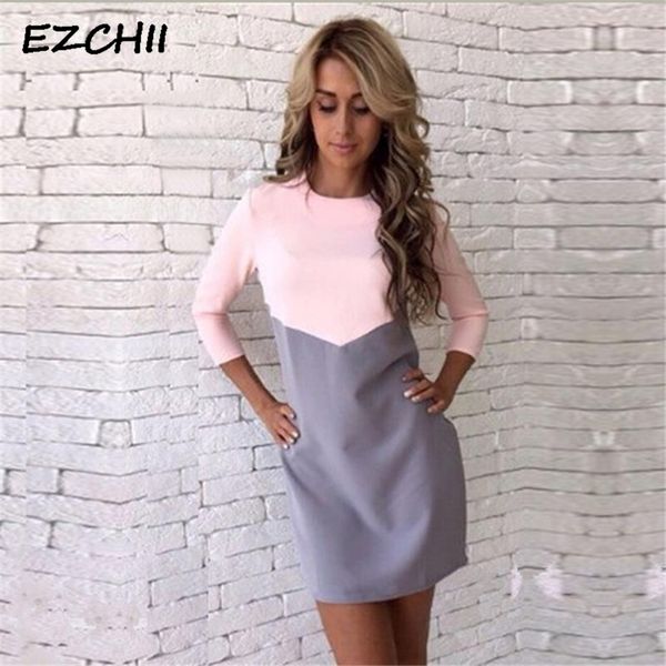 woman mini dress spring summer long sleeve autumn elegant dresses patchwork o-neck 3/4 sleeve slim dresses quality, Black;gray
woman mini dress spring summer long sleeve autumn elegant dresses patchwork o-neck 3/4 sleeve slim dresses quality, Black;gray