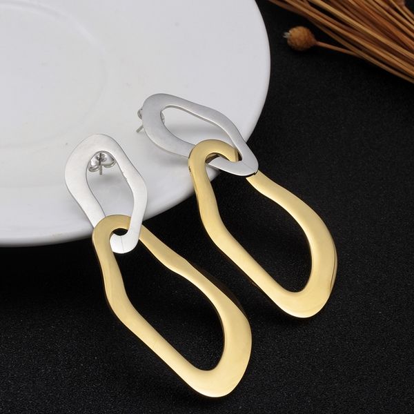 luxury irregular geometric dangles earrings women girls jewelry gift soft smooth stainless casual drop earrings oorbellen, Golden
luxury irregular geometric dangles earrings women girls jewelry gift soft smooth stainless casual drop earrings oorbellen, Golden