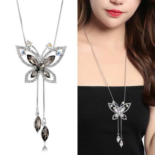 fashion silver long chain sweater tassel necklace femme jewelry crystal butterfly necklaces & pendants for women accessories new
fashion silver long chain sweater tassel necklace femme jewelry crystal butterfly necklaces & pendants for women accessories new