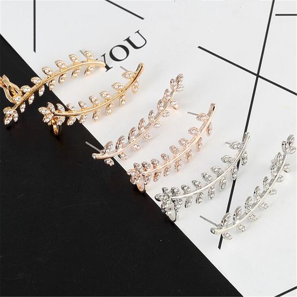 set of 3 women's earrings, leaf ear clip, shiny ear studs, earrings, ear clips, size: 1.97 x 0.47 inches, Golden
set of 3 women's earrings, leaf ear clip, shiny ear studs, earrings, ear clips, size: 1.97 x 0.47 inches, Golden