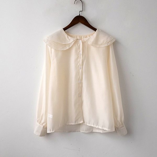 ladies vintage ruffled doll collar shirt women button decoration shirts lady kawaii vintage female harajuku chiffon blouses, White
ladies vintage ruffled doll collar shirt women button decoration shirts lady kawaii vintage female harajuku chiffon blouses, White