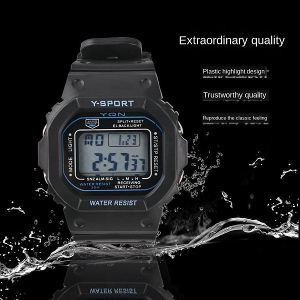 yqn luminous waterproof multifunctional electronic for children and students luminous electronic watch sports timing men's watch, Blue
yqn luminous waterproof multifunctional electronic for children and students luminous electronic watch sports timing men's watch, Blue