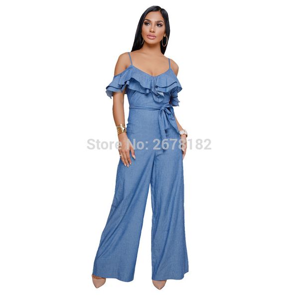 summer jumpsuits women ruffles denim jumpsuit women spaghetti strap slash neck bandage overalls, Black;white
summer jumpsuits women ruffles denim jumpsuit women spaghetti strap slash neck bandage overalls, Black;white