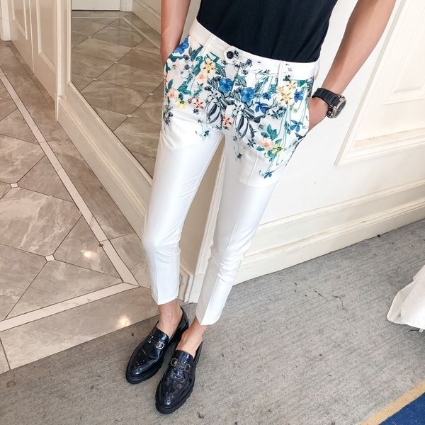 business casual moda masculina erkek pantolon 2019 spring new dress floral print men trousers slim fit floral print pant, Black
business casual moda masculina erkek pantolon 2019 spring new dress floral print men trousers slim fit floral print pant, Black