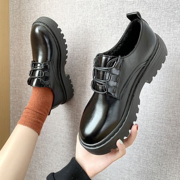retro woman shoes oxfords women's clogs platform round toe black flats slip-on casual female sneakers shallow mouth leather
retro woman shoes oxfords women's clogs platform round toe black flats slip-on casual female sneakers shallow mouth leather