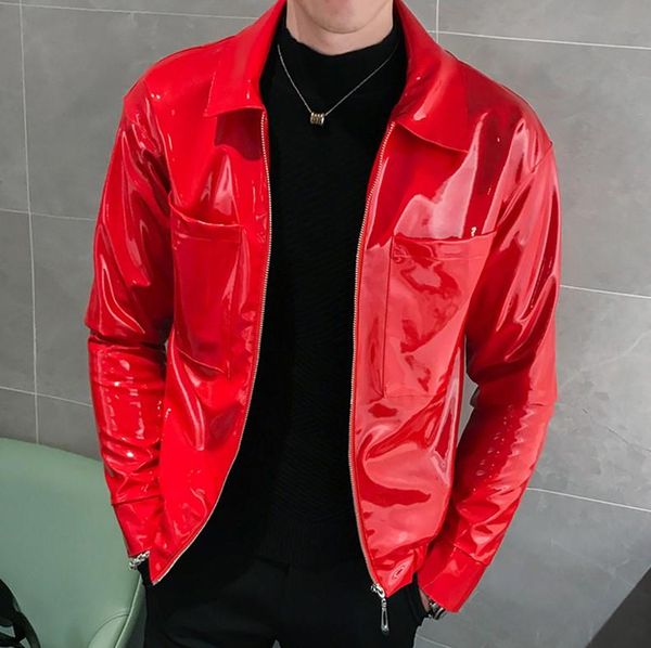 mens leather jacket shinny men's jacket coat red coffee black stage costume nightclub singer club party men clothing
mens leather jacket shinny men's jacket coat red coffee black stage costume nightclub singer club party men clothing