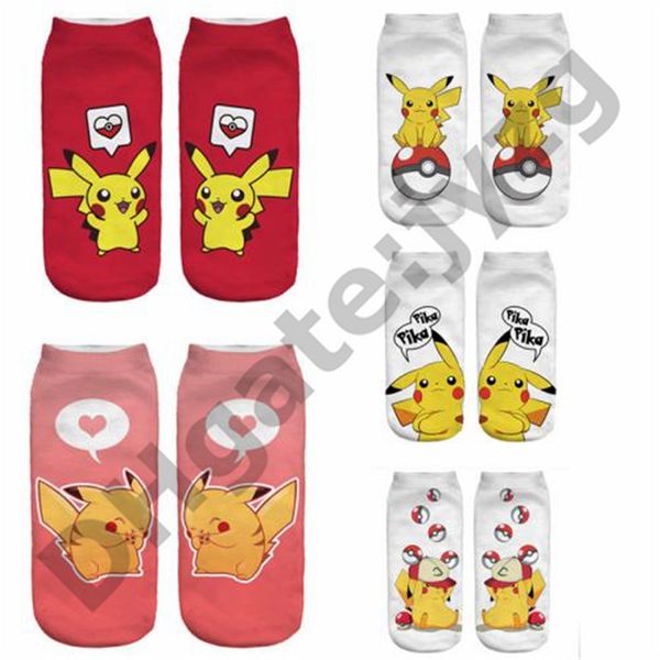 14 стиль Новое прибытие Смазливая мультфильм аниме 3D Печатные Женщины Носки покем