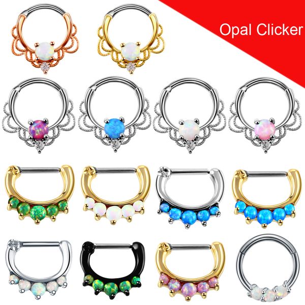 1pc gothic lace opal stone hinged nose septum hoop rings pierced round daith rook septum clicker earrings piercing body jewelry, Slivery;golden
1pc gothic lace opal stone hinged nose septum hoop rings pierced round daith rook septum clicker earrings piercing body jewelry, Slivery;golden