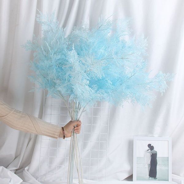 100cm long 6 forks pine needle branches artificial silk flower for wedding backdrop props party decortions white pink blue color
100cm long 6 forks pine needle branches artificial silk flower for wedding backdrop props party decortions white pink blue color