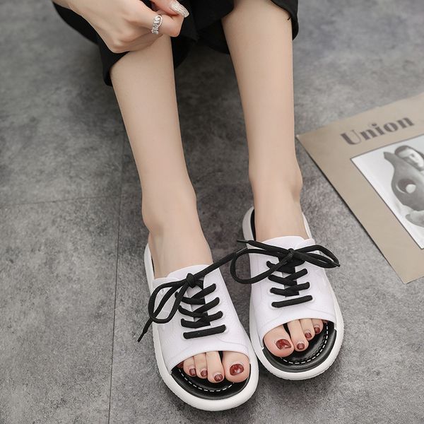2020 spring new half drag fashion round head soft skin-friendly lace-up non-slip women shoes ladies slippers outside u30-51, Black
2020 spring new half drag fashion round head soft skin-friendly lace-up non-slip women shoes ladies slippers outside u30-51, Black