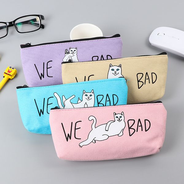 l139 school students canvas pencil bag strange cat korean stationery bag pen men women large capacity pencil box
l139 school students canvas pencil bag strange cat korean stationery bag pen men women large capacity pencil box