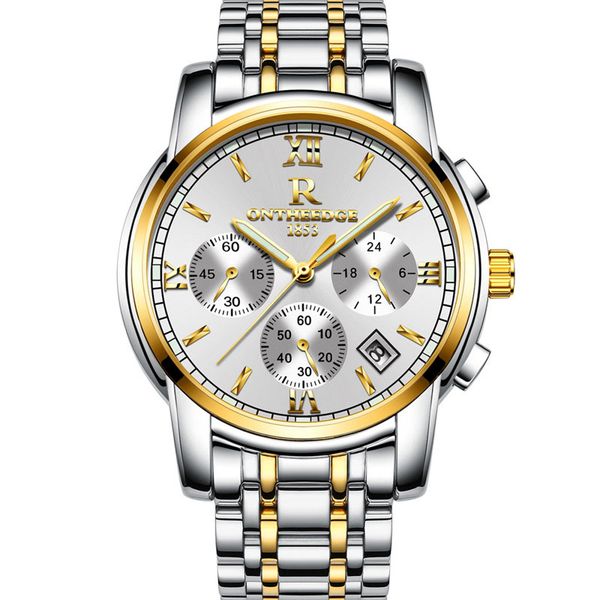 luxury 41mm automatic date quartz calendar watch fashion gold alloy silver bracelet belt the movement steel of man and master clock rzy bjne, Slivery;brown
luxury 41mm automatic date quartz calendar watch fashion gold alloy silver bracelet belt the movement steel of man and master clock rzy bjne, Slivery;brown