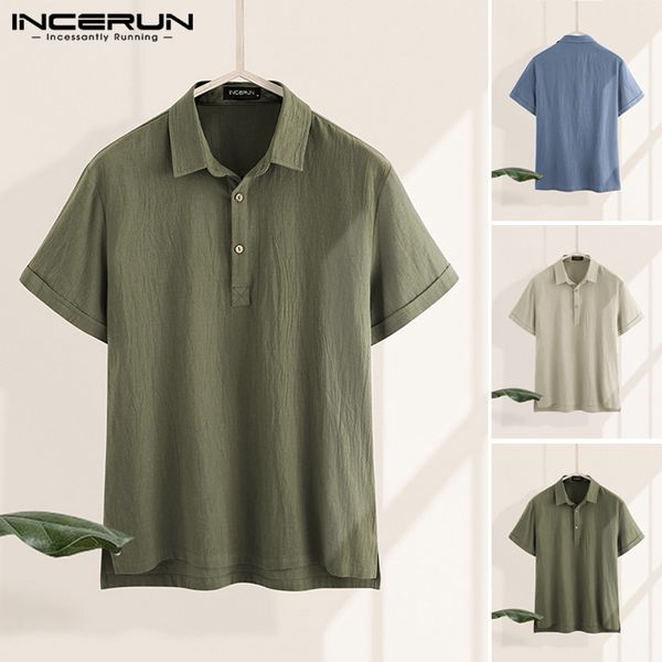 men short sleeve shirts summer solid color town down collar shirt man casual cotton business blouse fitness leisure incerun, White;black 
men short sleeve shirts summer solid color town down collar shirt man casual cotton business blouse fitness leisure incerun, White;black
