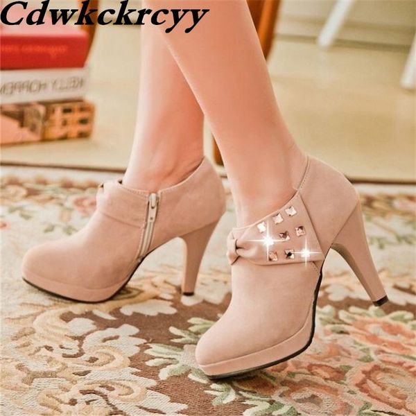 winter new pattern fashion round head cashmere high-heeled women boots waterproof rhinestone bow grind fine heel ankle boots, Black
winter new pattern fashion round head cashmere high-heeled women boots waterproof rhinestone bow grind fine heel ankle boots, Black