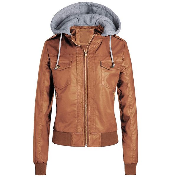 women designer jackets brand fashion solid color coat hooded hat detachable jackets for women luxury slim jackets 2019 new, Black;brown
women designer jackets brand fashion solid color coat hooded hat detachable jackets for women luxury slim jackets 2019 new, Black;brown