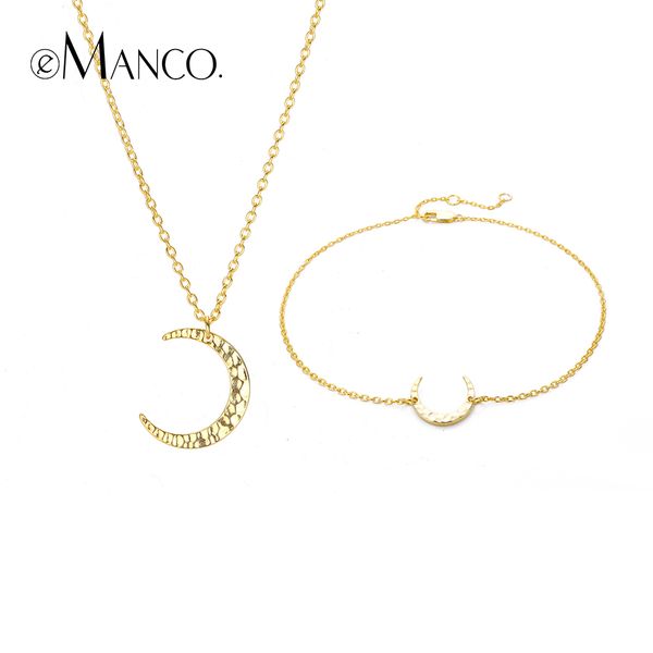 e-manco 925 sterling silver pendants necklaces with bracelet two color statement moon bracelets necklaces jewelry set for women, Black
e-manco 925 sterling silver pendants necklaces with bracelet two color statement moon bracelets necklaces jewelry set for women, Black