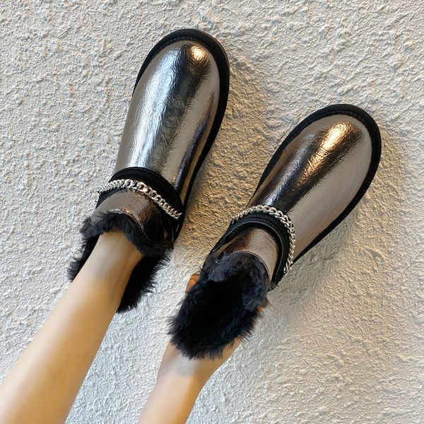 lady boots brand women's shoes lace up australia round toe winter footwear booties woman 2019 low heel clogs platform lace up, Black
lady boots brand women's shoes lace up australia round toe winter footwear booties woman 2019 low heel clogs platform lace up, Black