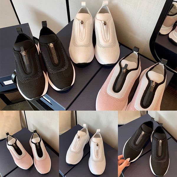 designer womens casual shoes luxury black white pink round head zipper mesh breathable sneakers with box size 35-40
designer womens casual shoes luxury black white pink round head zipper mesh breathable sneakers with box size 35-40