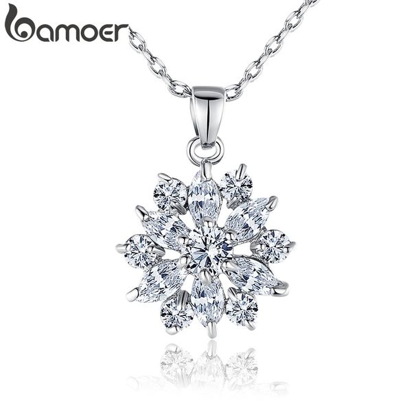 bamoer white gold color necklaces pendants with white aaa cubic zirconia for women birthday gift jin028, Silver
bamoer white gold color necklaces pendants with white aaa cubic zirconia for women birthday gift jin028, Silver