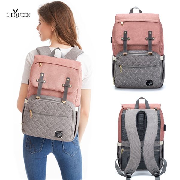 lequeen usb diaper bag multi function large nappy bag organizer with changing pad backpack mommy baby stroller
lequeen usb diaper bag multi function large nappy bag organizer with changing pad backpack mommy baby stroller