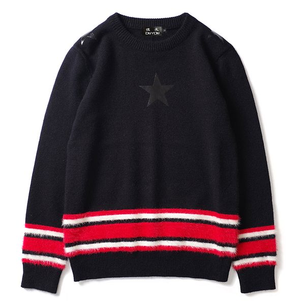 duyou mens stripe star print sweaters casual pullover knitted jumper sweater 2019 new knitwear sweaters male hip hop streetwear, White;black
duyou mens stripe star print sweaters casual pullover knitted jumper sweater 2019 new knitwear sweaters male hip hop streetwear, White;black