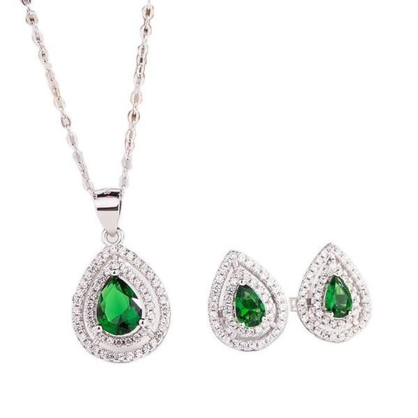 925 sterling silver water drop shaped изумруд камень кулон серьги набор для женщин драгоценный камень серебряный комплект ювелирных изделий
925 sterling silver water drop shaped изумруд камень кулон серьги набор для женщин драгоценный камень серебряный комплект ювелирных изделий