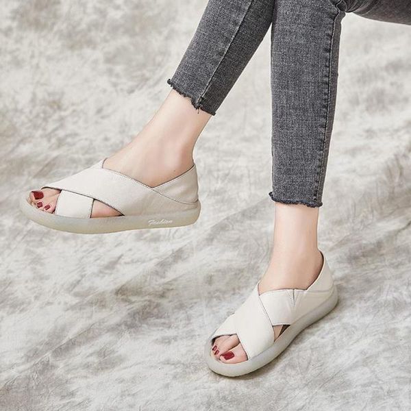 women leather sandals slip on casual flat heels summer shoes white beach sandals soft bottom women genuine leather lazy, Black
women leather sandals slip on casual flat heels summer shoes white beach sandals soft bottom women genuine leather lazy, Black