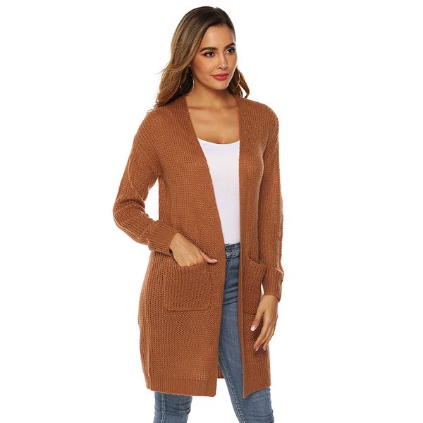 women's casual cozy solid placket open front long sleeve cardigan long cardigans sweaters fall winter outwears loose knit coat with poc, White;black
women's casual cozy solid placket open front long sleeve cardigan long cardigans sweaters fall winter outwears loose knit coat with poc, White;black