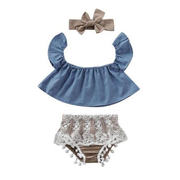 newborn infant baby girl off shoulder vest crop lace shorts pants headband toddler girls summer 3 pcs outfits clothes, White
newborn infant baby girl off shoulder vest crop lace shorts pants headband toddler girls summer 3 pcs outfits clothes, White