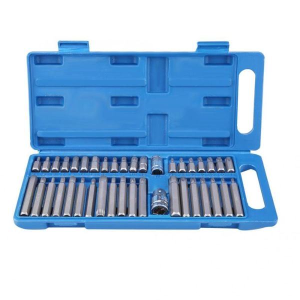 40pcs alloy steel hex star torx socket bit tool kit 1/2inch 3/8inch drive diy 3/8 drive torx star bit socket set