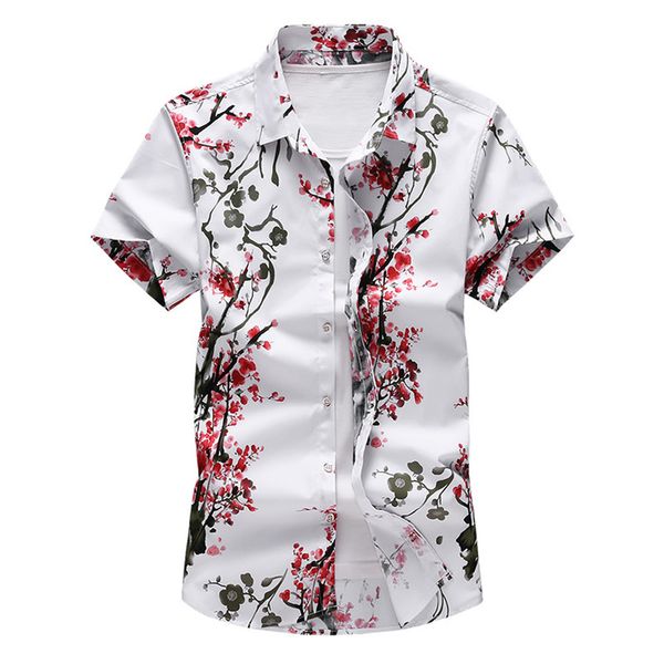 2020 summer shirt men chinese style casual short sleeve beach hawaii shirt print floral holiday slim fit male button, White;black
2020 summer shirt men chinese style casual short sleeve beach hawaii shirt print floral holiday slim fit male button, White;black