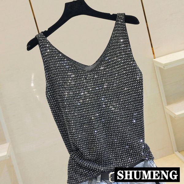 summer new fashion camisole tanks t shirts women heavy ironing drilling knitting underwear inner female base top, White
summer new fashion camisole tanks t shirts women heavy ironing drilling knitting underwear inner female base top, White