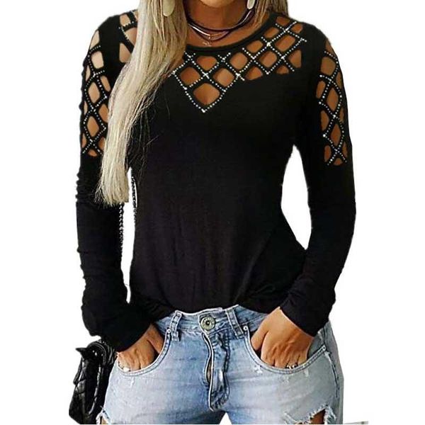 2020 spring diamond oversized t shirt women long sleeve tshirt female hollow out t-shirt ladies plus size tee shirt femme 4xl, White
2020 spring diamond oversized t shirt women long sleeve tshirt female hollow out t-shirt ladies plus size tee shirt femme 4xl, White