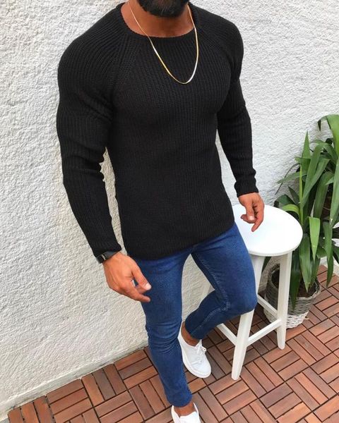 new knitted wool sweaters solid color casual o-neck pull homme sweater warm cotton pullover mens autumn winter clothes, White;black
new knitted wool sweaters solid color casual o-neck pull homme sweater warm cotton pullover mens autumn winter clothes, White;black