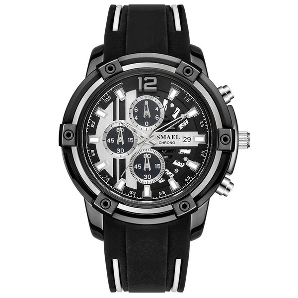 2020 smael relogio masculino smael rubber strap men's fashion quartz watch sl-9081 fine dial pin button 30m waterproof wrist watches, Slivery;brown
2020 smael relogio masculino smael rubber strap men's fashion quartz watch sl-9081 fine dial pin button 30m waterproof wrist watches, Slivery;brown