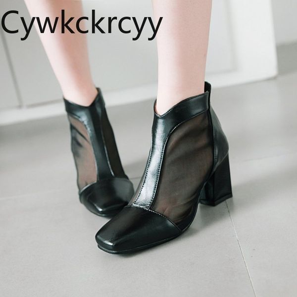 winter the new fashion round head back zipper thick heel women's boots white temperament mesh breathable high heel women boots, Black
winter the new fashion round head back zipper thick heel women's boots white temperament mesh breathable high heel women boots, Black