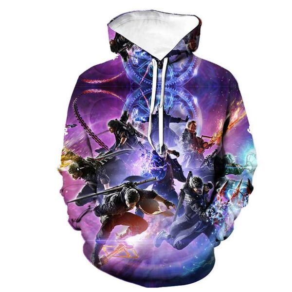 2019 men's 3d digital printing game character scene series pullovers street fashion casual fashion hoodies, Black
2019 men's 3d digital printing game character scene series pullovers street fashion casual fashion hoodies, Black