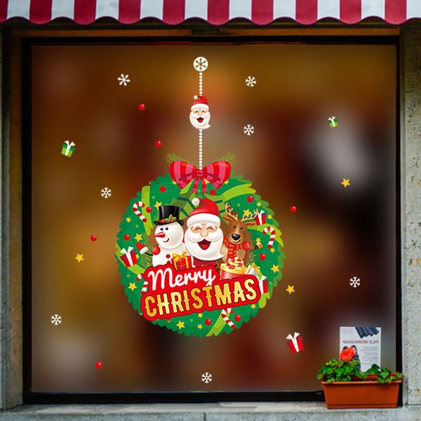 christmas flower ball removable diy santa claus gift tree cartoon wall stickers for shop window glass cabinet
christmas flower ball removable diy santa claus gift tree cartoon wall stickers for shop window glass cabinet