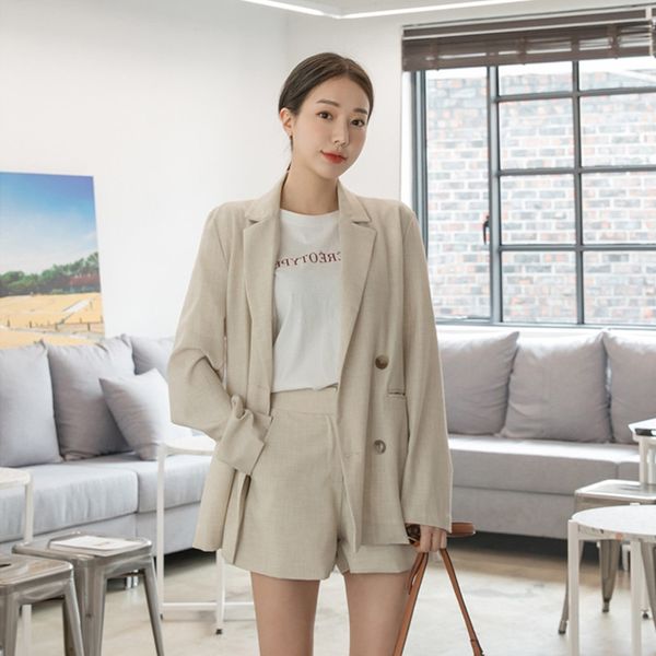 women clothes suit suit female summer thin section new korean linen casual shorts two-piece shirt tide, White;black
women clothes suit suit female summer thin section new korean linen casual shorts two-piece shirt tide, White;black
