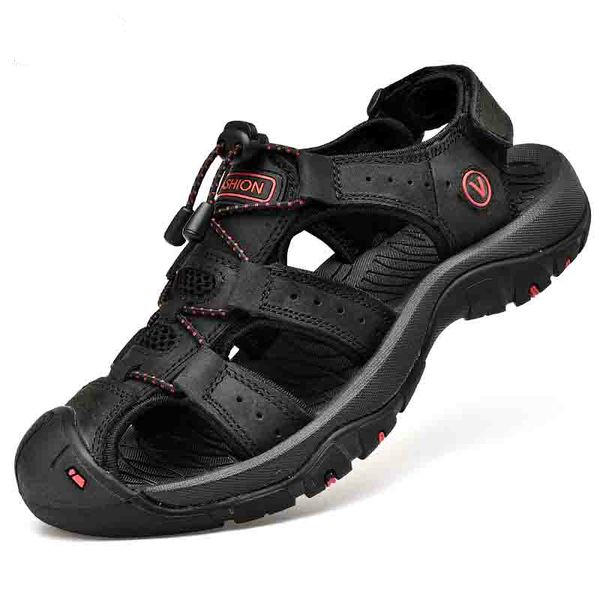 classic men's sandals summer soft sandals comfortable men shoes genuine leather big size soft outdoor men roman, Black
classic men's sandals summer soft sandals comfortable men shoes genuine leather big size soft outdoor men roman, Black