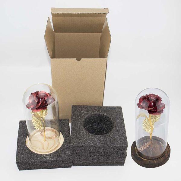 artificial gold foil rose flower and led light string in glass dome on wooden base the gift for women(battery not included
artificial gold foil rose flower and led light string in glass dome on wooden base the gift for women(battery not included
