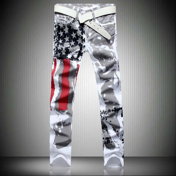 Fashion Stretch Mens Long Jeans USA Flag Printing Men Slim Fit Elastic Casual Denim Pants Printed Plus Size Trousers
Fashion Stretch Mens Long Jeans USA Flag Printing Men Slim Fit Elastic Casual Denim Pants Printed Plus Size Trousers