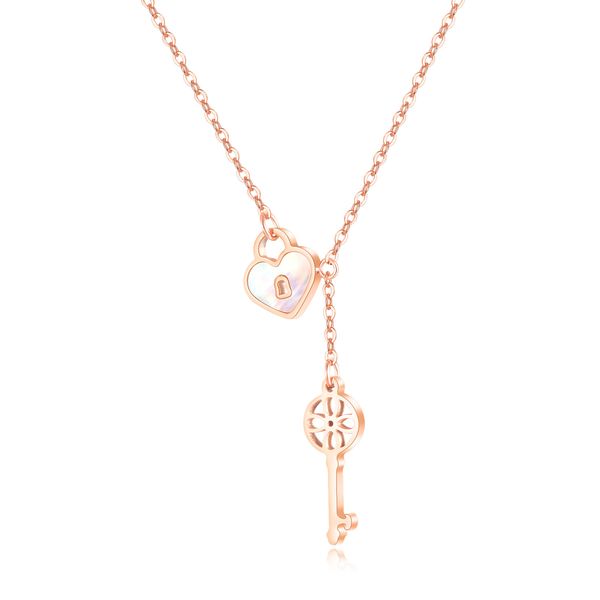 2020 new women necklace fashion simple titanium stainless steel heart key pendants necklace ladies chocker torque collar mujer gift, Silver
2020 new women necklace fashion simple titanium stainless steel heart key pendants necklace ladies chocker torque collar mujer gift, Silver