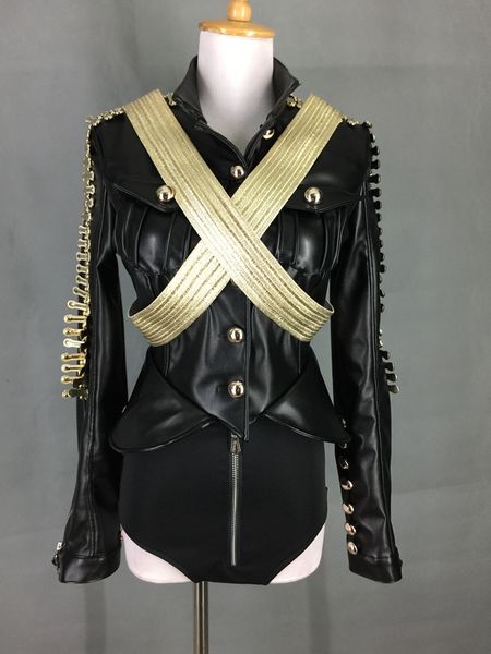 stage costumes for singers dance costume stage dj service leather roupa feminina rhinestone bodysuit 2 pcs/set 2019, Black;red
stage costumes for singers dance costume stage dj service leather roupa feminina rhinestone bodysuit 2 pcs/set 2019, Black;red
