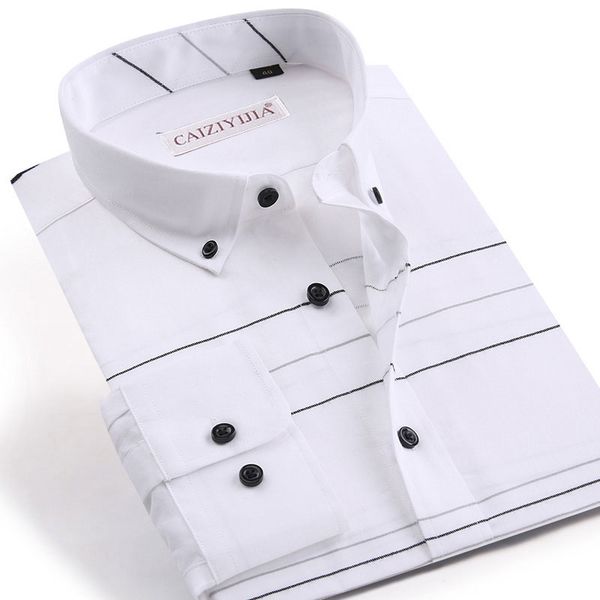 100% cotton men's striped dress shirt fashion plaid button-down collar non-iron comfortable smart casual shirt, White;black
100% cotton men's striped dress shirt fashion plaid button-down collar non-iron comfortable smart casual shirt, White;black