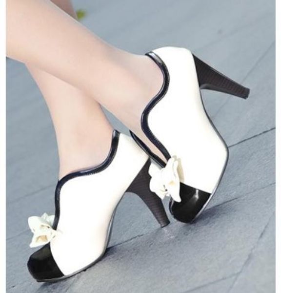 2019 women's boots in winter with new style high heel coarse heel round head bowknot @w161, Black
2019 women's boots in winter with new style high heel coarse heel round head bowknot @w161, Black