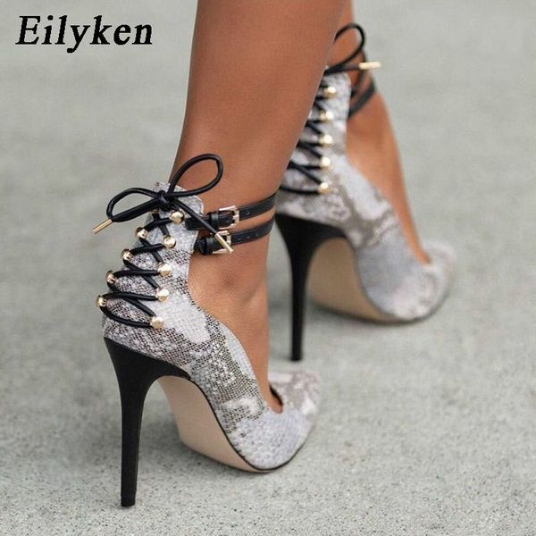 eilyken 2020 new summer fashion rivet white serpentine pumps pointed toe buckle strap thin heel 11.5cm woman pumps shoes t200525, Black
eilyken 2020 new summer fashion rivet white serpentine pumps pointed toe buckle strap thin heel 11.5cm woman pumps shoes t200525, Black
