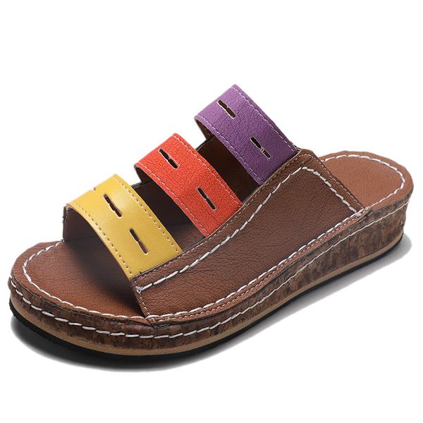 women pu leather shoes comfy platform flat sole ladies casual soft sandal women ourdoor sandal slippers fashion beach slippers, Black
women pu leather shoes comfy platform flat sole ladies casual soft sandal women ourdoor sandal slippers fashion beach slippers, Black